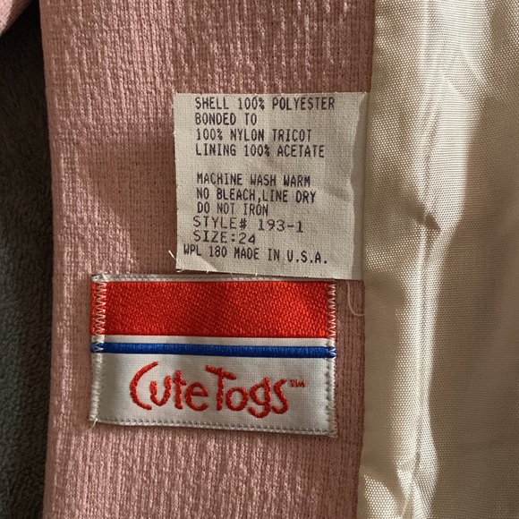 Cute Togs Vintage Pea Coat Size 24 Months - Picture 6 of 7